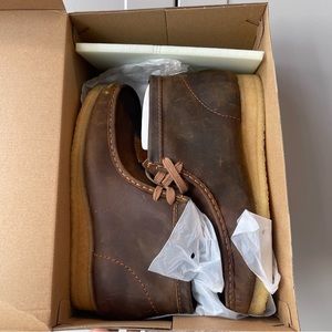 Clarks Originals Wallabee Boot Beeswax Mens Lace Up Leather Moccasins Brown 12